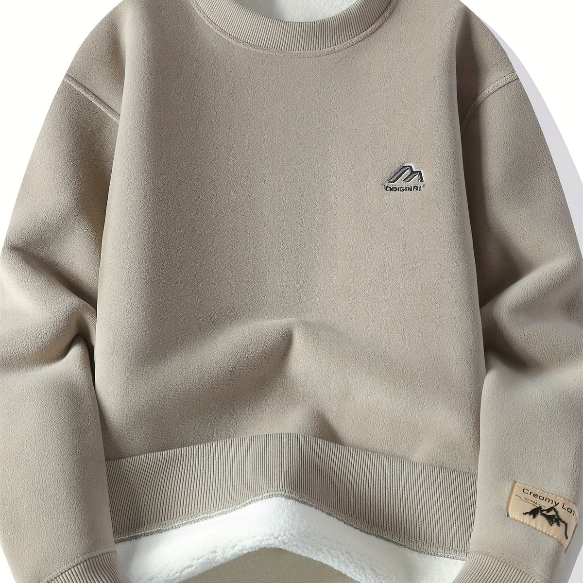 Unisex Langarm Sweatshirt mit Sherpa-Fleece Futter