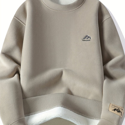 Unisex Langarm Sweatshirt mit Sherpa-Fleece Futter