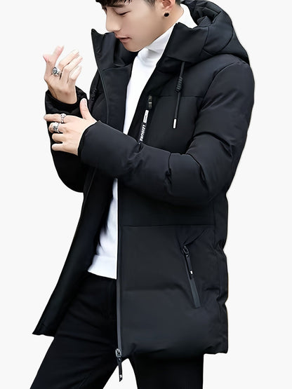 Herren Winter Steppjacke mit Kapuze – Modische Alltag & Freizeitjacke