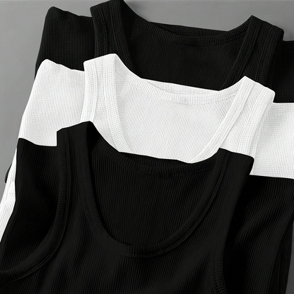 Herren Sportliches Ripp-Tanktop Set – Klassischer Schnitt, Modernes Design, Für Fitness & Freizeit
