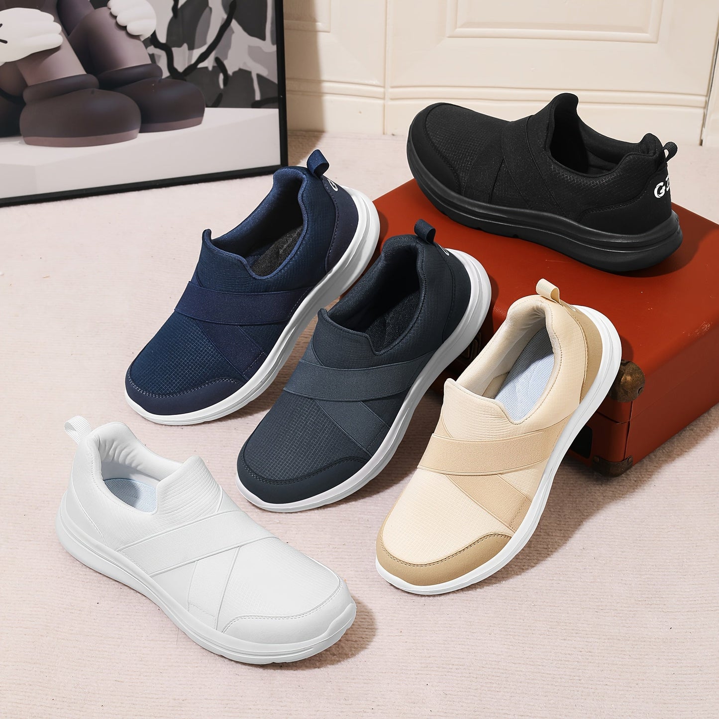 Herren Slip-On Freizeitschuhe – Bequeme Walkingschuhe mit modernem Design