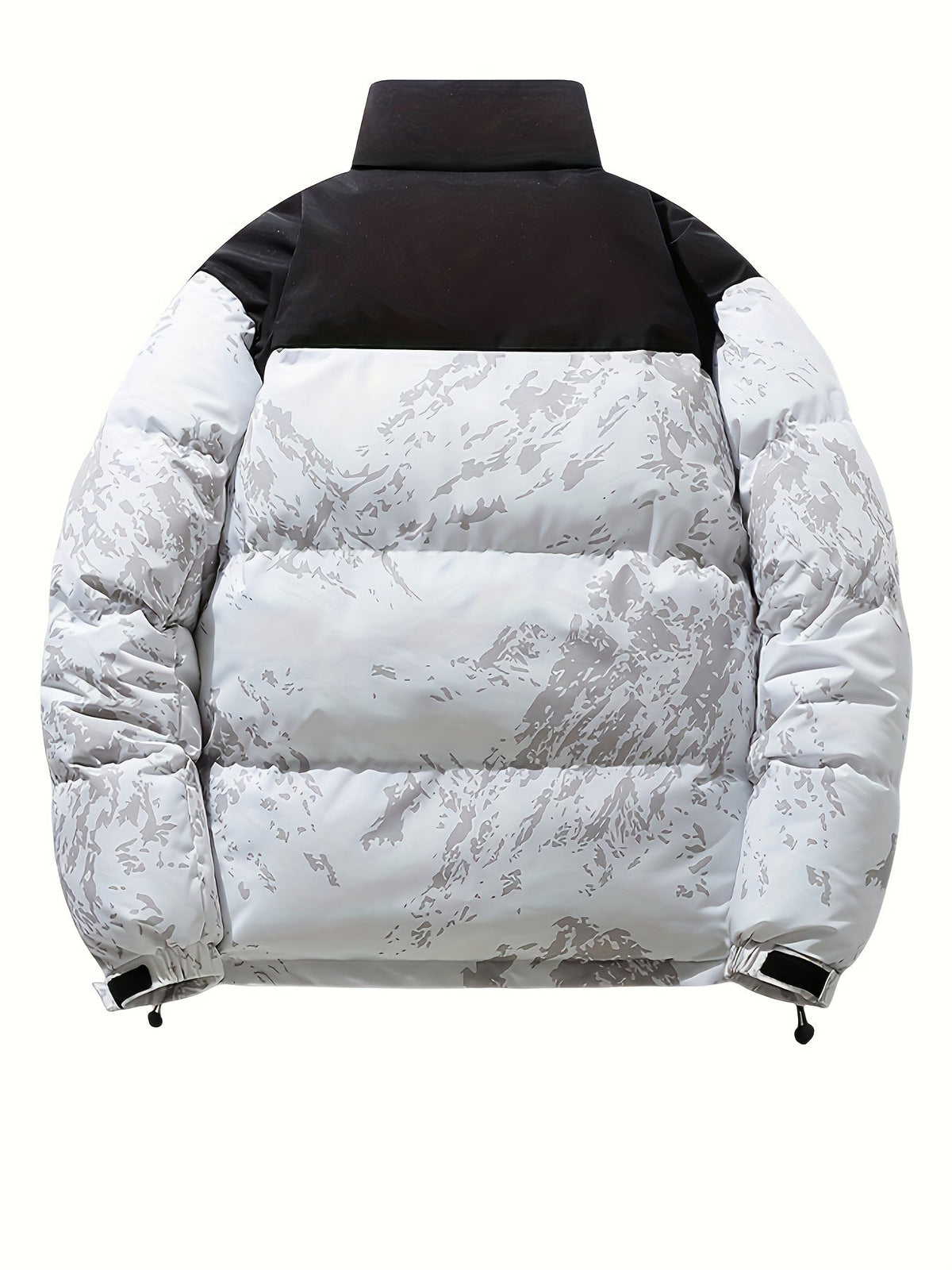 Steppjacke Unisex Pufferjacke Winterjacke mit Muster und Stehkragen