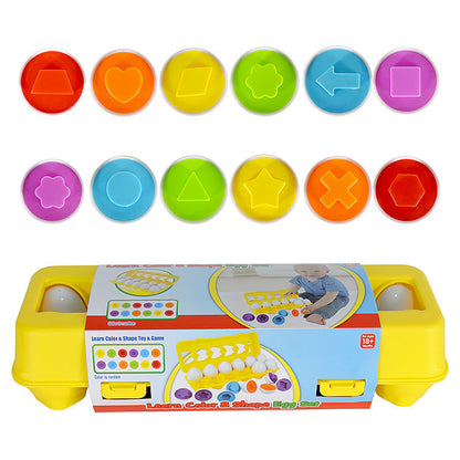 Kinder Lernspielzeug Eier-Set – Pädagogisches Steckspiel zur Formen- und Zahlenzuordnung, ab 3 Jahren