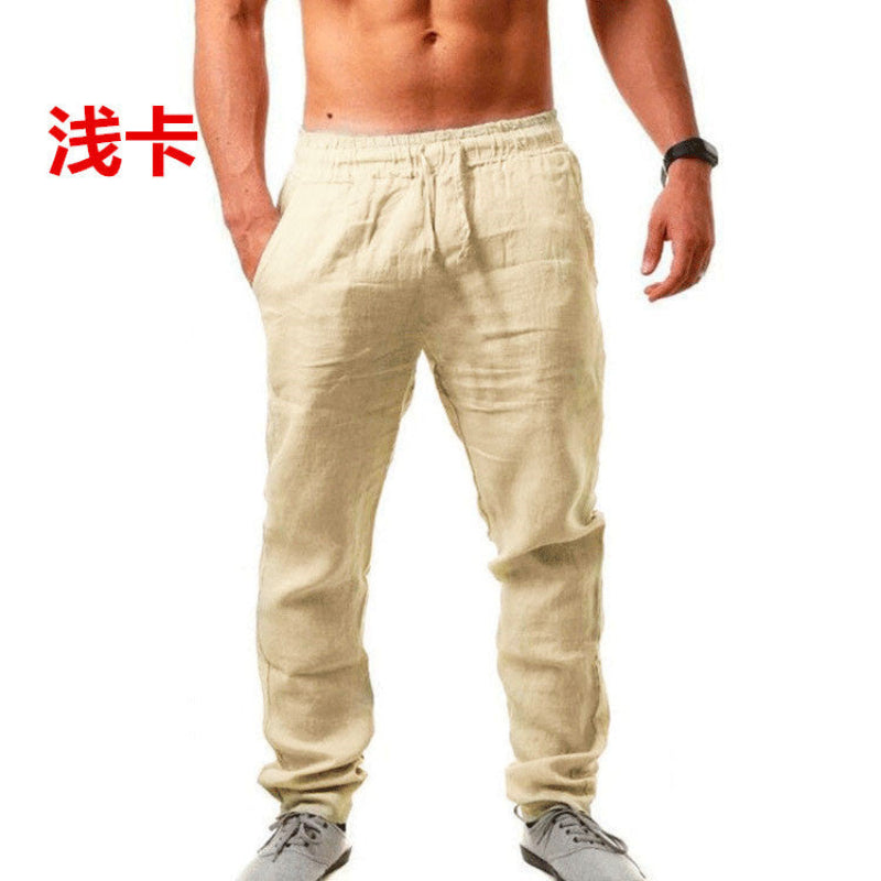 Herren Freizeithose mit elastischem Bund – Leichte Sommerhose für Alltag und Urlaub