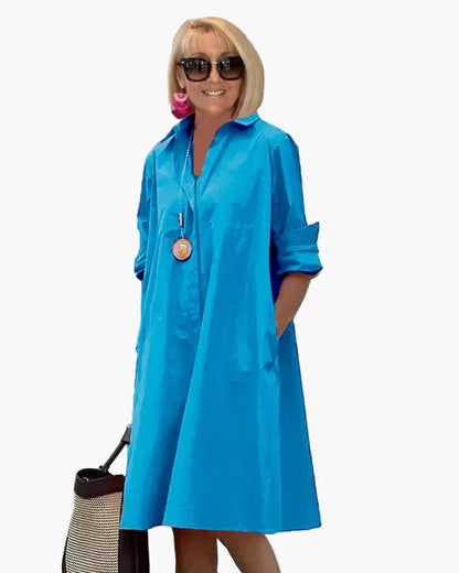 Damen Hemdblusenkleid Freizeit Chic – Elegante Sommermode für jeden Tag