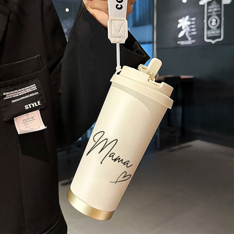 Mama Thermobecher für Damen – Stilvoller Reisebecher, Muttertag Geschenk, Kaffee- und Teeliebhaber