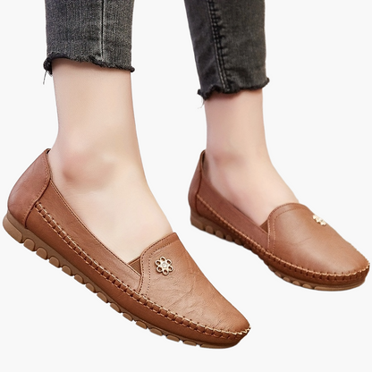 Damen Mokassins Slip-On Loafer Bequeme Alltagsschuhe Freizeit