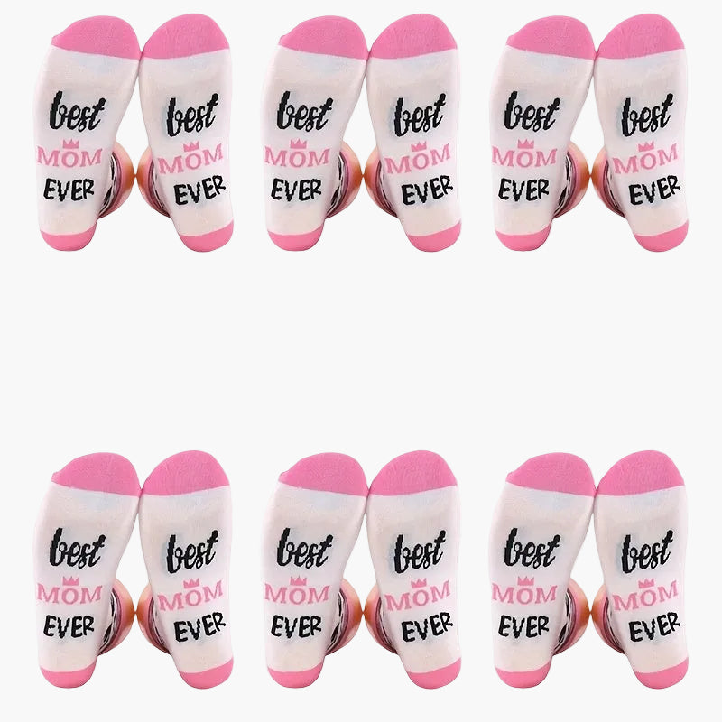 Damen Socken Best Mom Ever – Lustige Muttertags Geschenk Kuschelsocken für Frauen