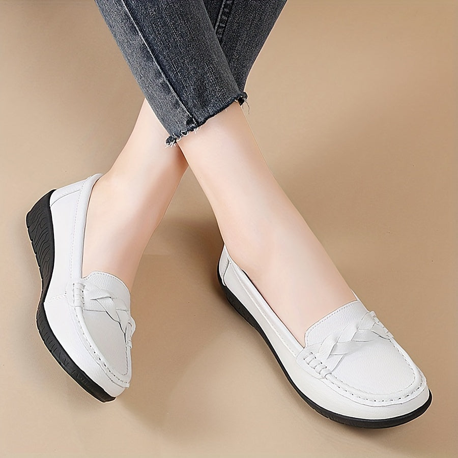 Damen Komfort-Loafer für Alltag und Büro – Klassische Mokassin-Slipper