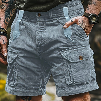 Herren Cargo Shorts Freizeit Outdoor mit Taschen – Robuster Utility-Look