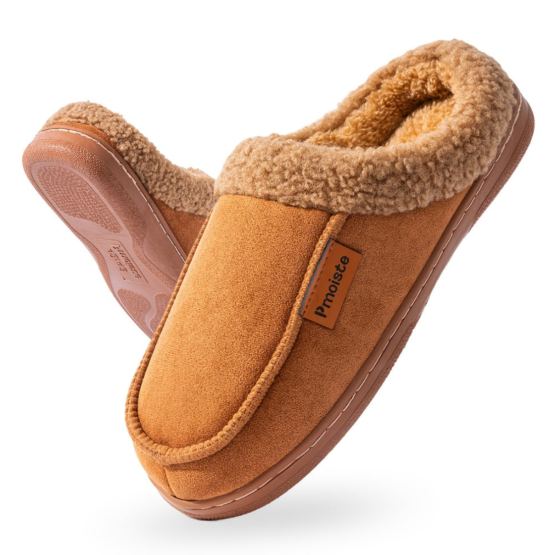 Unisex Winter Hausschuhe mit weichem Futter, rutschfester Sohle und Ziernaht