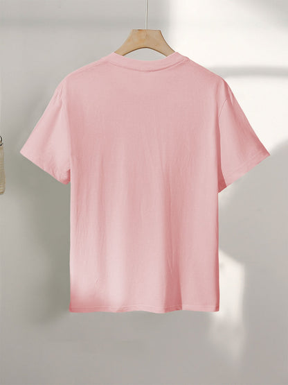 Damen T-Shirt mit abstraktem Gesicht Print – Modernes Kunst Design, Freizeitstil, ideal für Alltag und Streetwear
