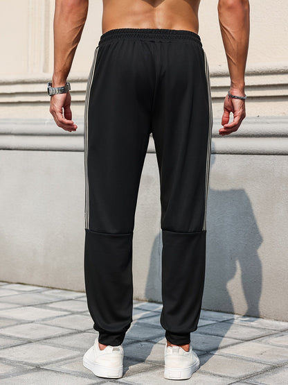 Herren Jogginghose mit Seitlicher Streifen-Optik für Sport und Freizeit