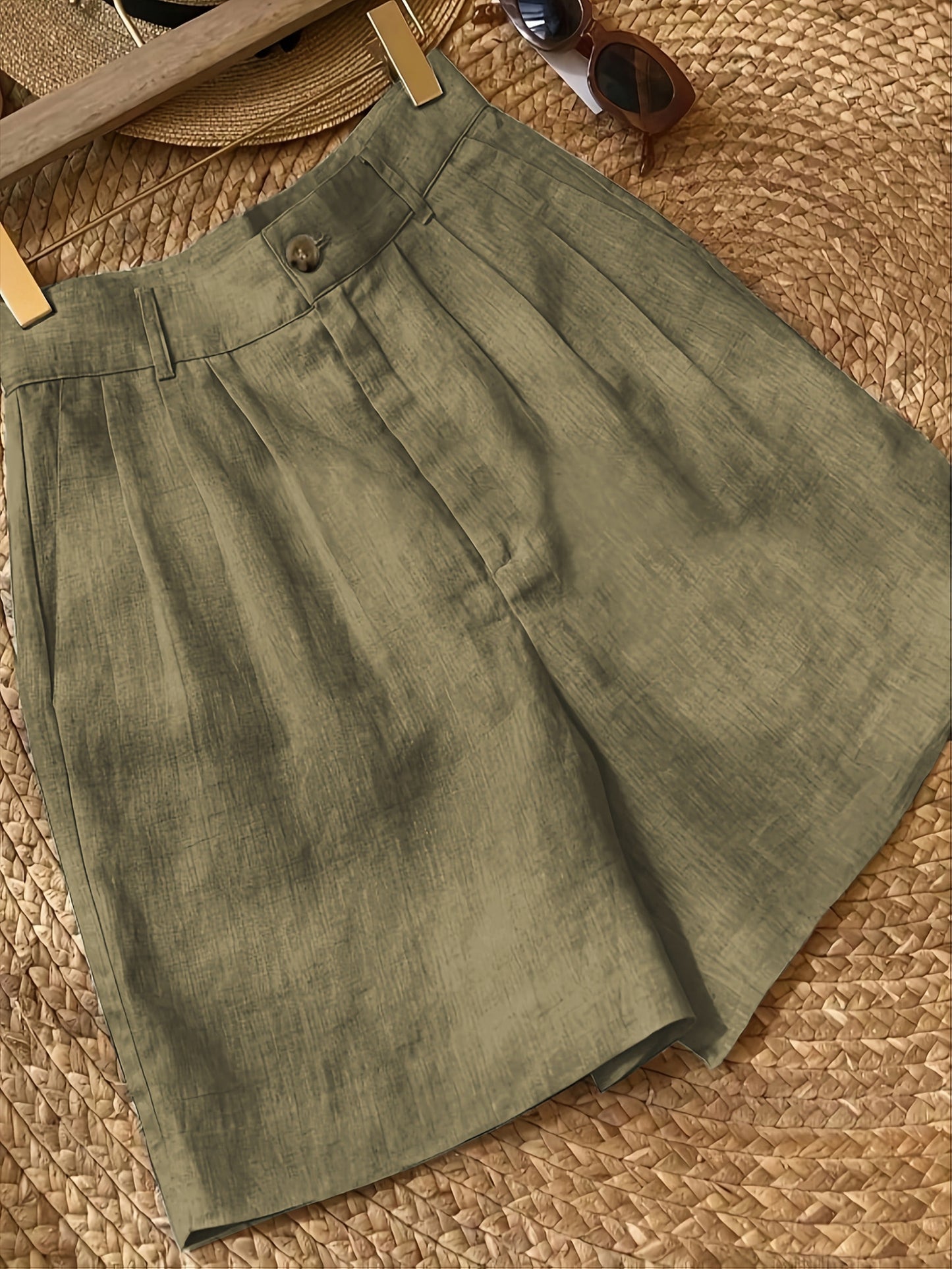 Damen Vintage Shorts im eleganten Sommerstil – Ideal für Freizeit & Urlaub