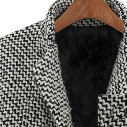 Damen  Veganer Wollmantel im eleganten Business-Stil – Herbst/Winter Übergangsmantel für Büro & Alltag