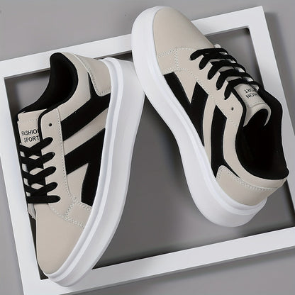 Herren Sneaker Streetstyle Low-Top mit Plateau und Kontrast-Design – Urbaner Alltagsschuh