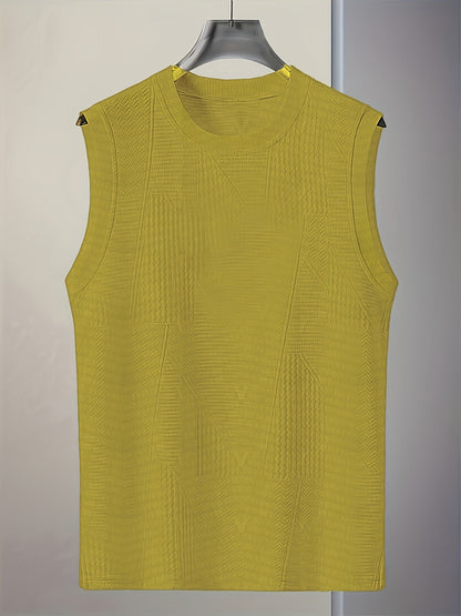 Herren ärmelloses Oberteil im modernen Struktur-Look – Casual Freizeit Tanktop