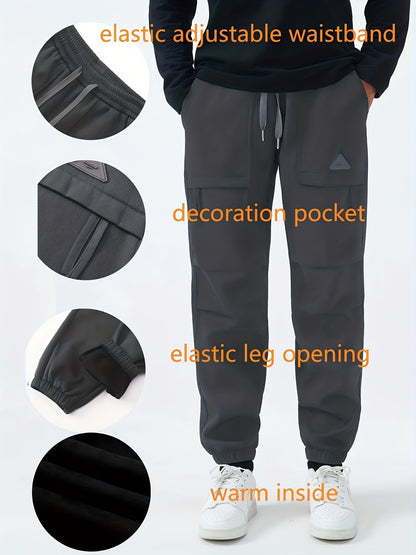 Herren Cargo Hose Winter gefüttert mit Tunnelzug