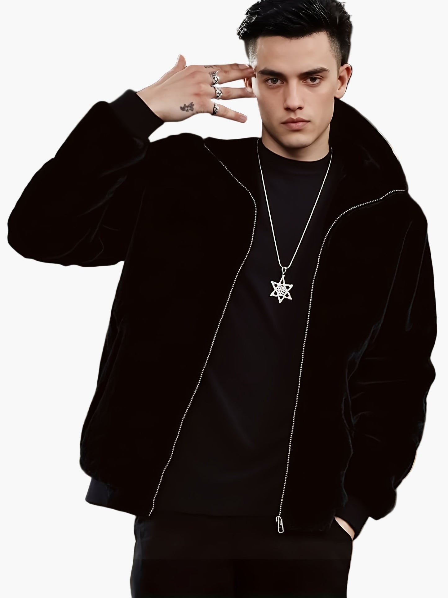 Herren Fleece Jacke mit Kapuze – Modische Winterjacke für Freizeit & Alltag – Warm & Stylisch
