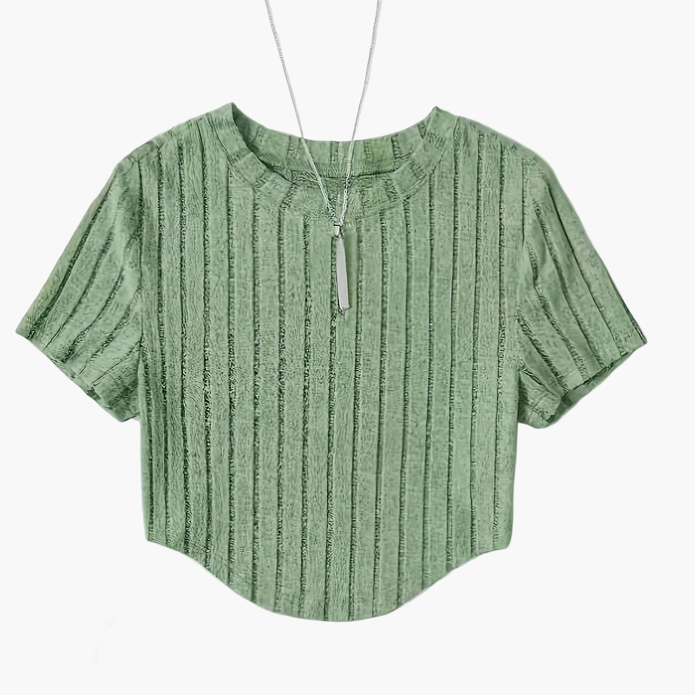 Damen Kurzarm-Ripptop im Casual-Look – Perfekt für Freizeit und Alltag