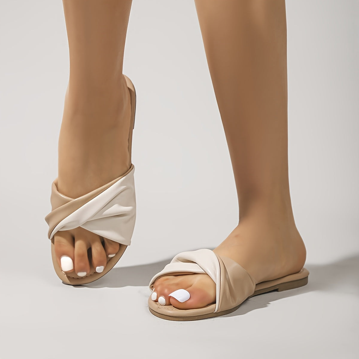 Damen Flache Sandalen mit Knoten-Design – Elegante Sommerschuhe für Alltag und Freizeit