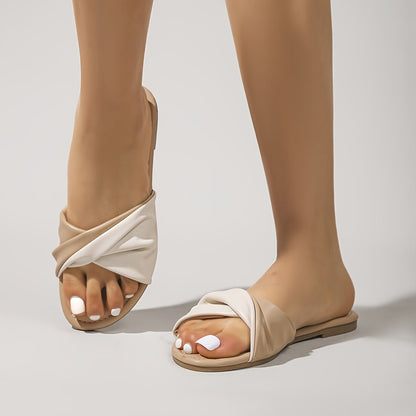 Damen Flache Sandalen mit Knoten-Design – Elegante Sommerschuhe für Alltag und Freizeit