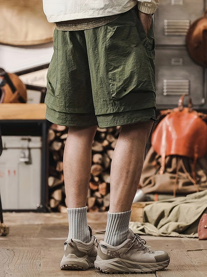 Herren Performance Shorts mit Mesh-Einsatz und Doppellagigem Design – Sportlich & Vielseitig