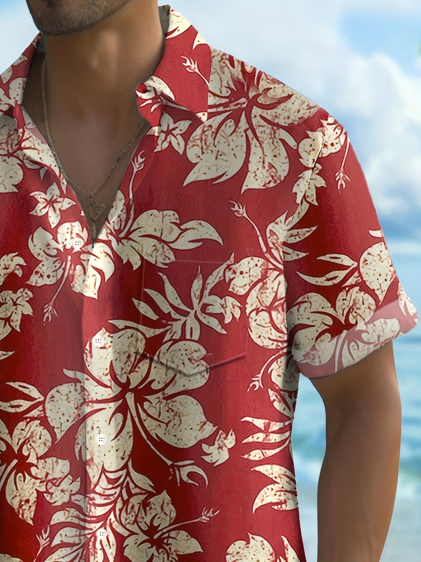 Herren Vintage Hawaiihemd mit Blumenmuster – Perfektes Sommerhemd für Urlaub & Freizeit