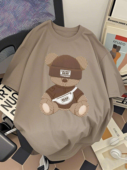 Herren Streetwear T-Shirt mit Bären-Print und Urbanem Design – Lässiges Mode-Statement