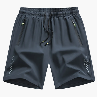 Herren Sport- und Fitnessshorts mit Reißverschlusstaschen – Atmungsaktive Trainingsshorts für Alltag und Workout