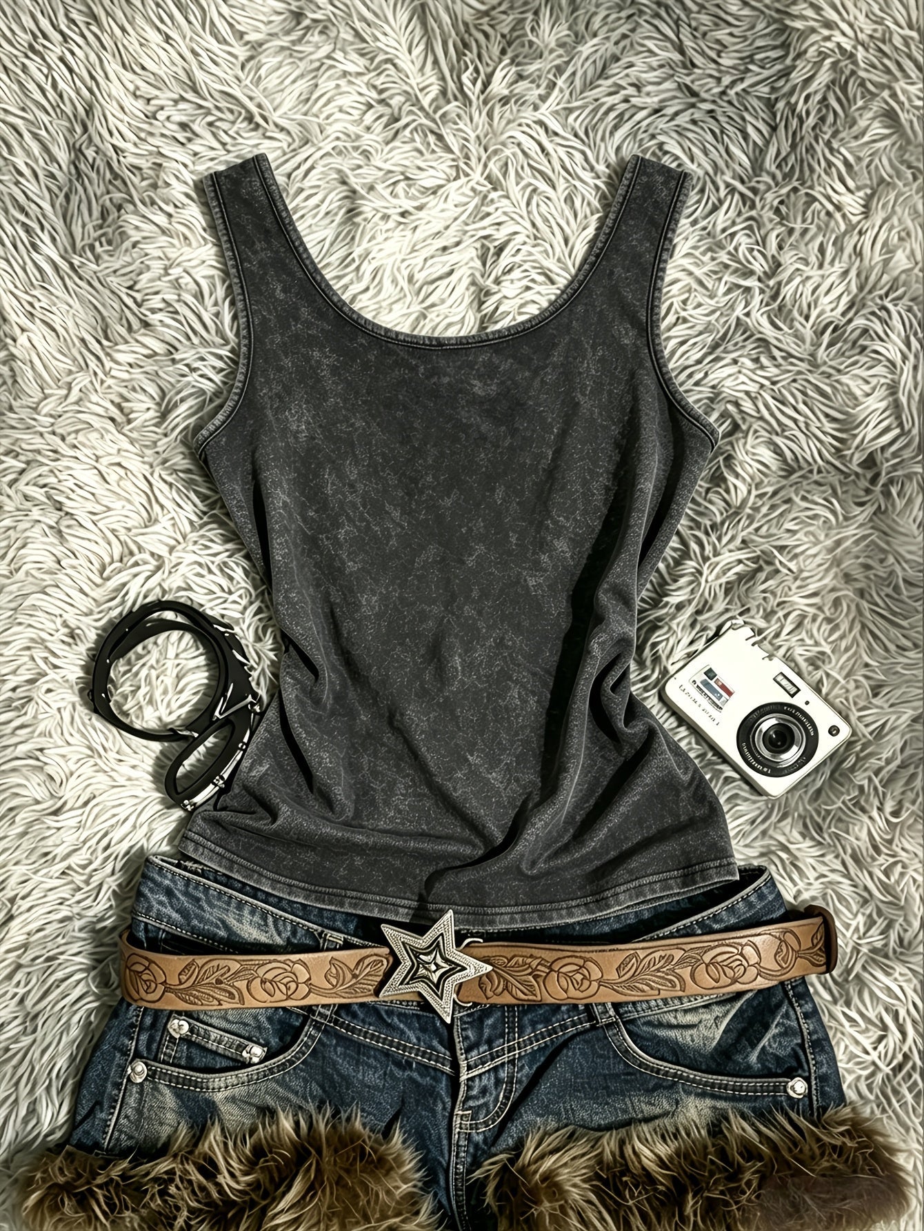 Damen Festival Tanktop im Retro-Stil mit Spiral-Print – Vintage Look für Freizeit & Streetstyle