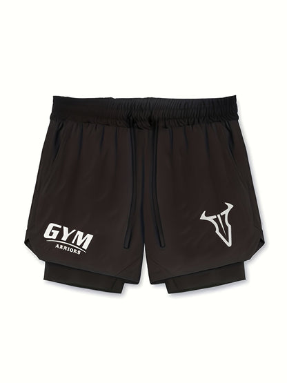 Herren Trainingsshorts 2-in-1 Performance Fitness Laufshorts