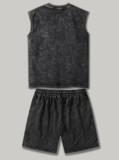 Herren Freizeit Set – Ärmelloses Shirt und Shorts für Sport & Alltag