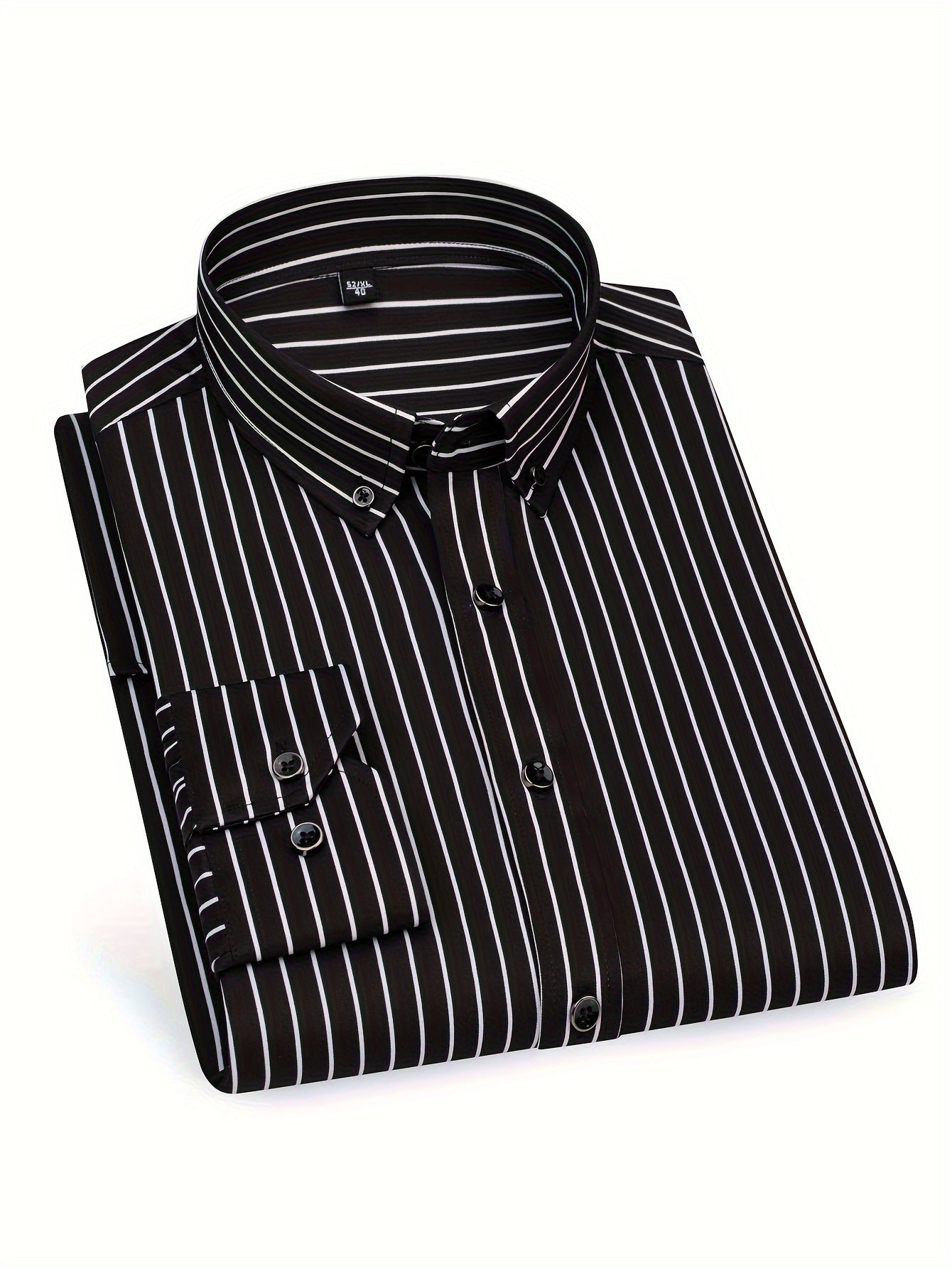 Herren Business-Freizeithemd mit modischen Streifen – Slim Fit, ideal für Büro und Alltag