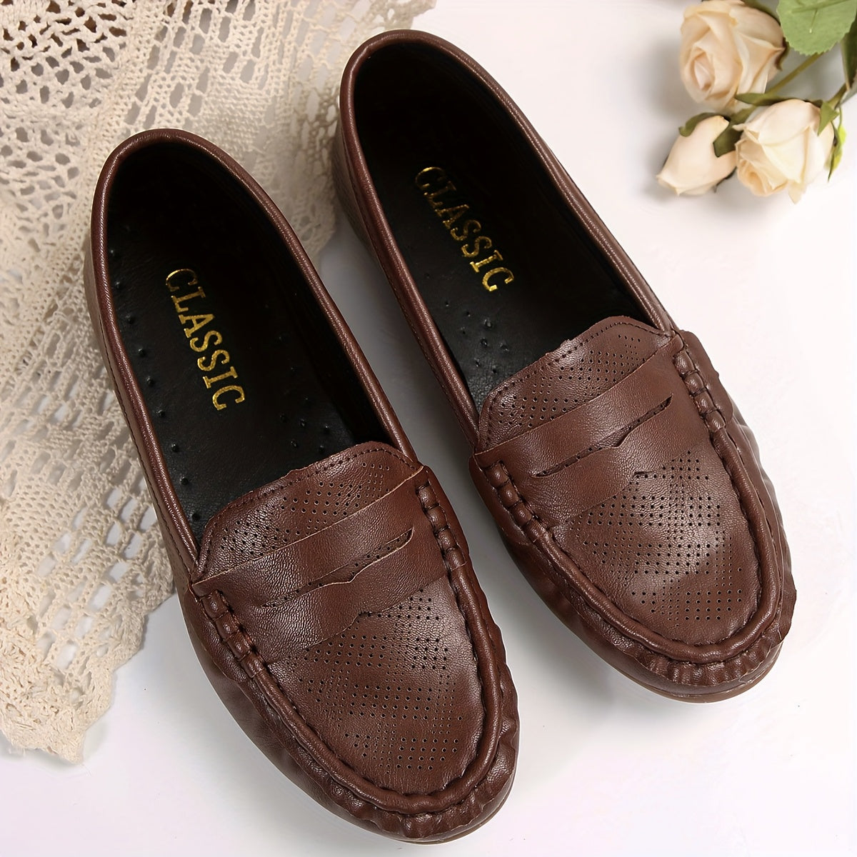 Damen Klassische Bequeme Loafer – Flexibilität & Stil für Alltag und Freizeit