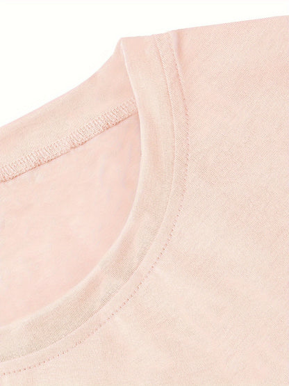 Damen T-Shirt mit Herzblumen-Design – Modisches Casual Shirt für Alltag & Freizeit