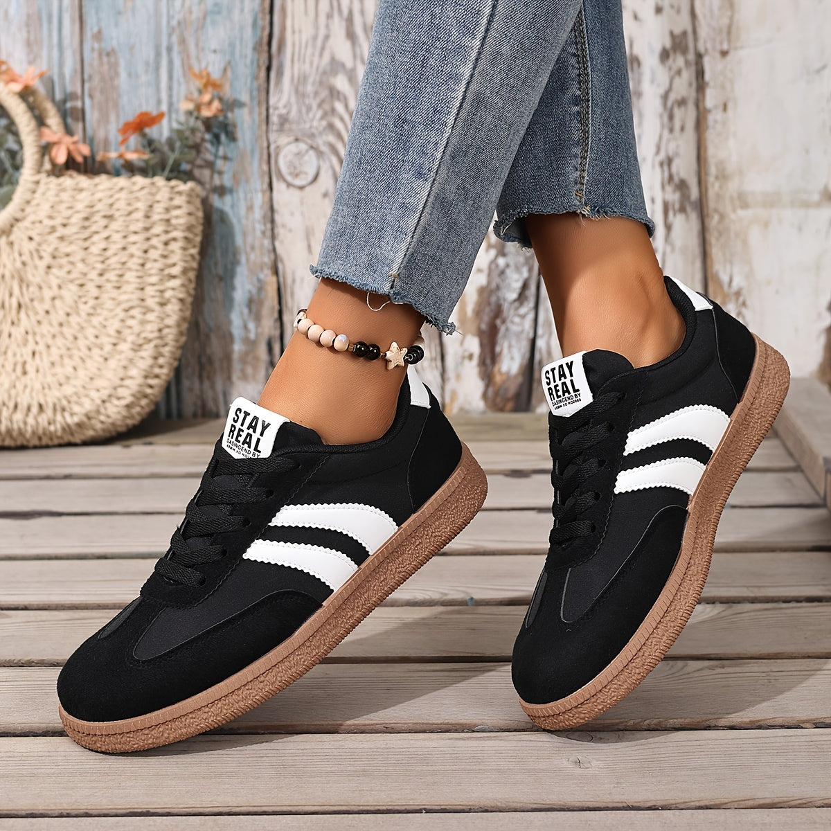 Damen Retro Sneaker Freizeit Stil – Bequeme Turnschuhe für Alltag & Streetwear