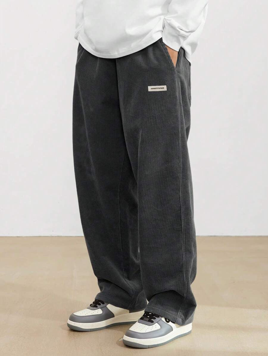 Weit geschnittene Herrenhose mit lockerer Passform – Lässiger Stil für Herbst & Winter