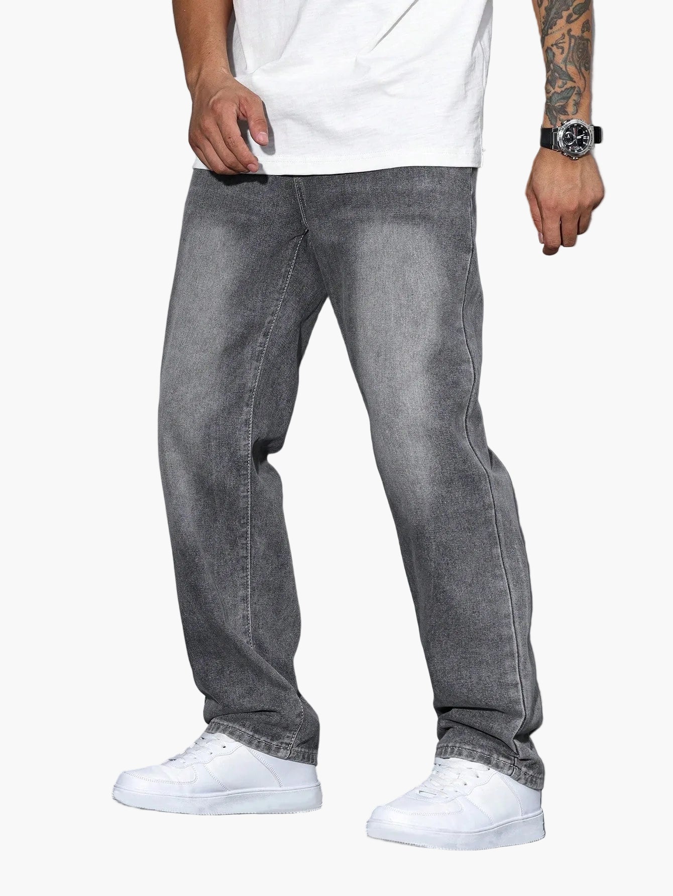 Herren Relaxed Fit Straight Leg Jeans – Lässige Streetwear Style Hose