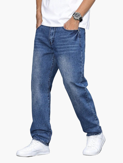 Herren Relaxed Fit Straight Leg Jeans – Lässige Streetwear Style Hose