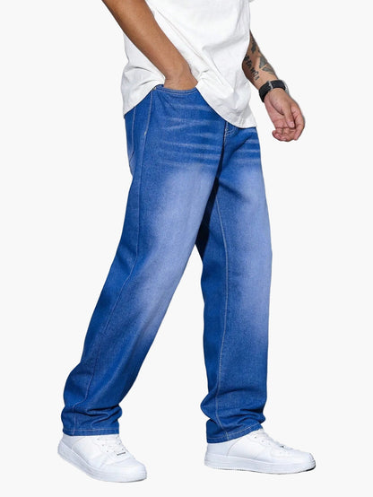 Herren Relaxed Fit Straight Leg Jeans – Lässige Streetwear Style Hose