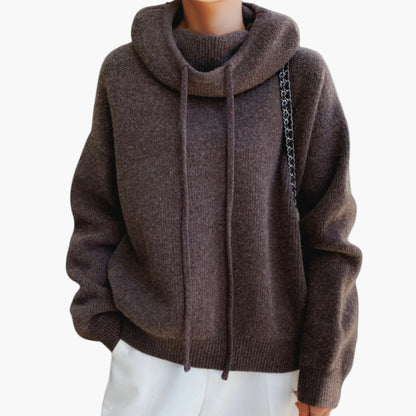 Damen Kapuzenpullover Strick Sweatshirt Lässig & Gemütlich für Alltag und Freizeit