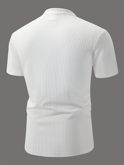 Herren Poloshirt mit Stehkragen und Knopfleiste – Modernes Freizeit- und Business-Oberteil