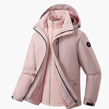 Herren Softshell Outdoorjacke 3-in-1 mit Fleece-Innenjacke – Wasserdicht, Atmungsaktiv, Perfekt für Freizeit und Abenteuer