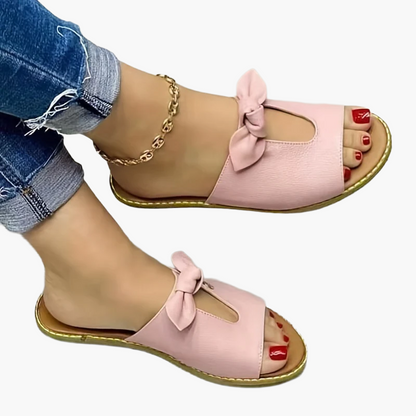Damen Slipper Sandalen mit Schleife – Elegante Sommerschuhe für Freizeit und Alltag