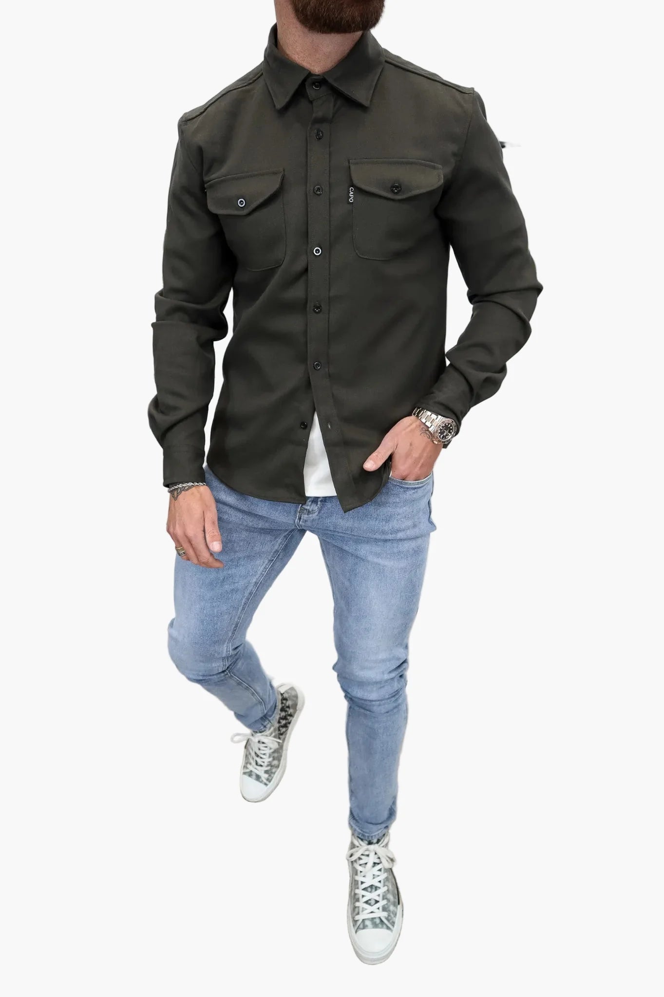 Herren Freizeit Hemd mit Brusttaschen