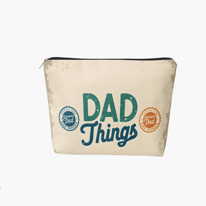 Vätertag Kulturbeutel für Herren – Vintage Stil Aufbewahrungstasche für "Dad Things" – Praktische Geschenkidee