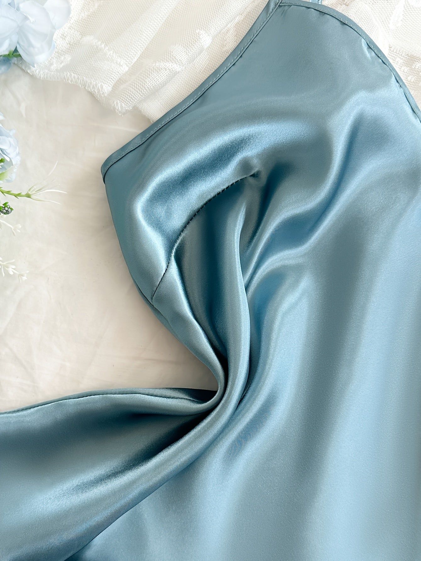 Damen Satin Pyjama Set mit Blumenmuster – Elegantes Schlafanzug-Set für Sommer & Alltag