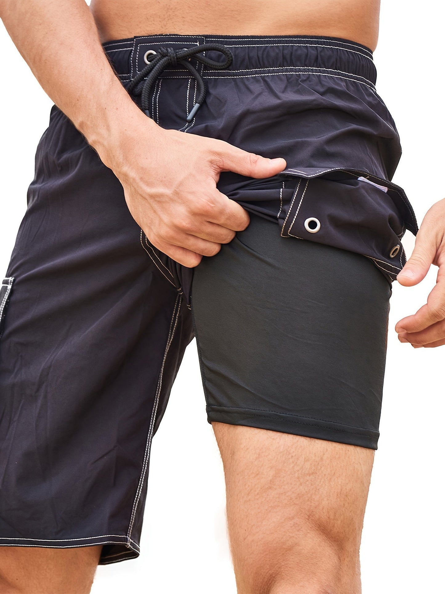 Herren Bade- und Sports-Bermuda mit integrierter Innenhose – Komfortable Shorts für Strand und Freizeit
