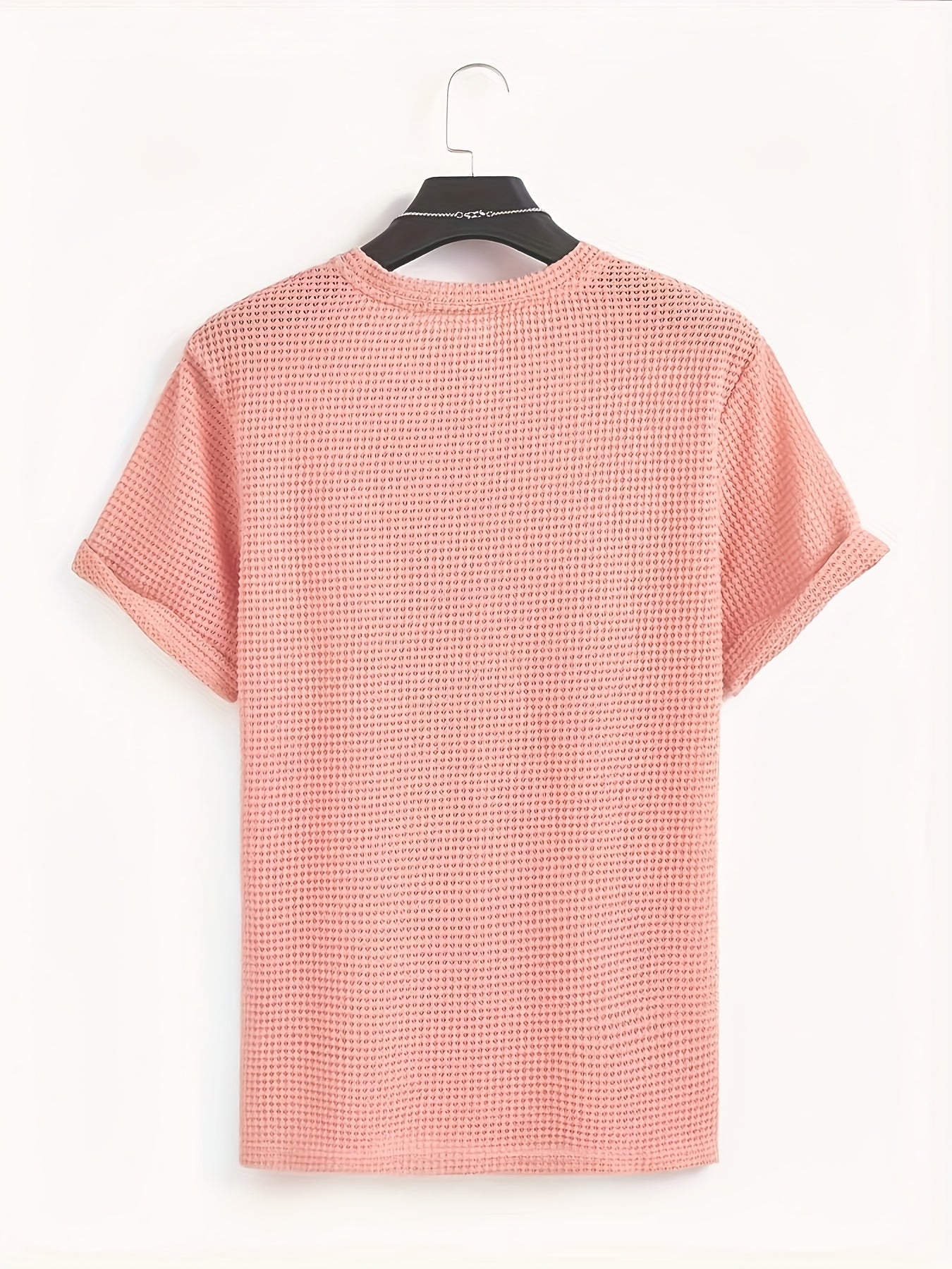 Herren T-Shirt mit Strukturmuster und modernem Kurzarm-Design – Lässiges Sommer-Essential für stilvolle Looks